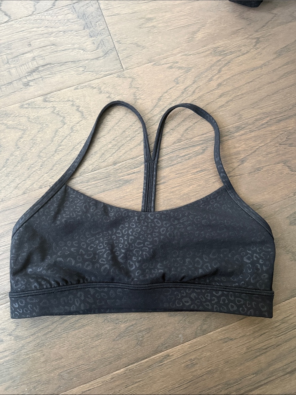 lululemon athletica Black Leopard-Print Light Support Sports Bra m NEW